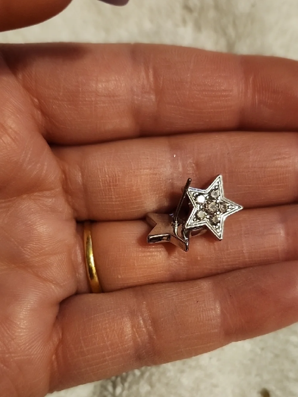Coach Silver Crystal Star Stud Earrings - Picture 4 of 5